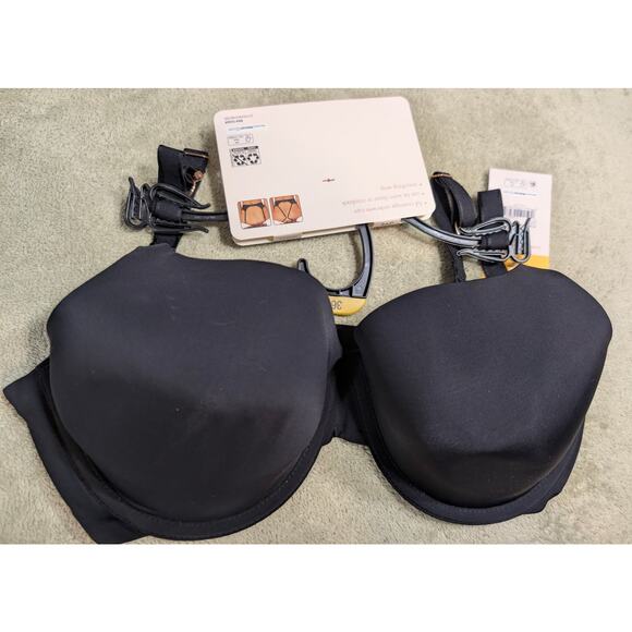 Secret Treasures T-Shirt Bra Size 36C 36 C Black Underwire Convertible New WT - Picture 4 of 4